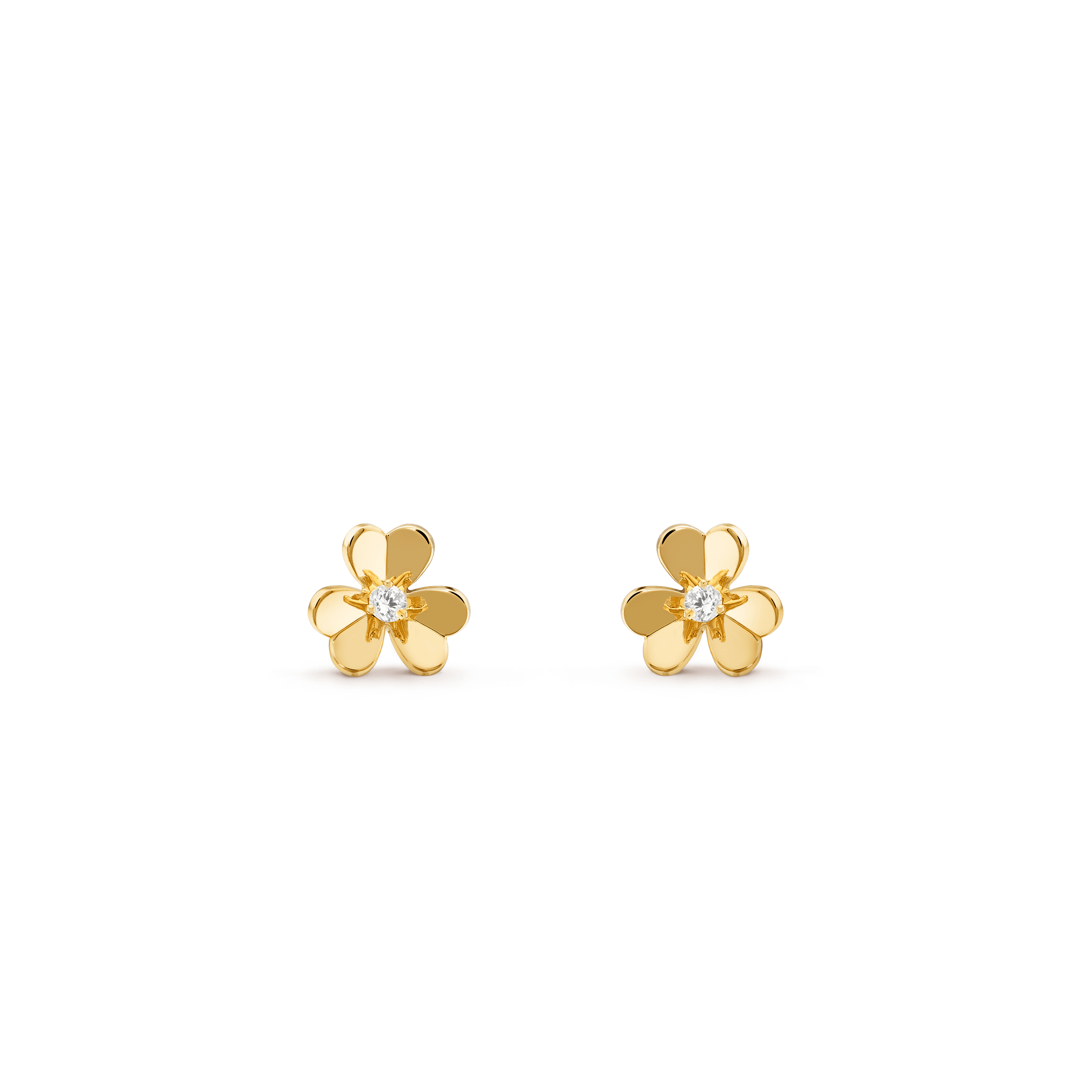Frivole earrings, mini model — diamond, yellow gold — VCARPJMN00