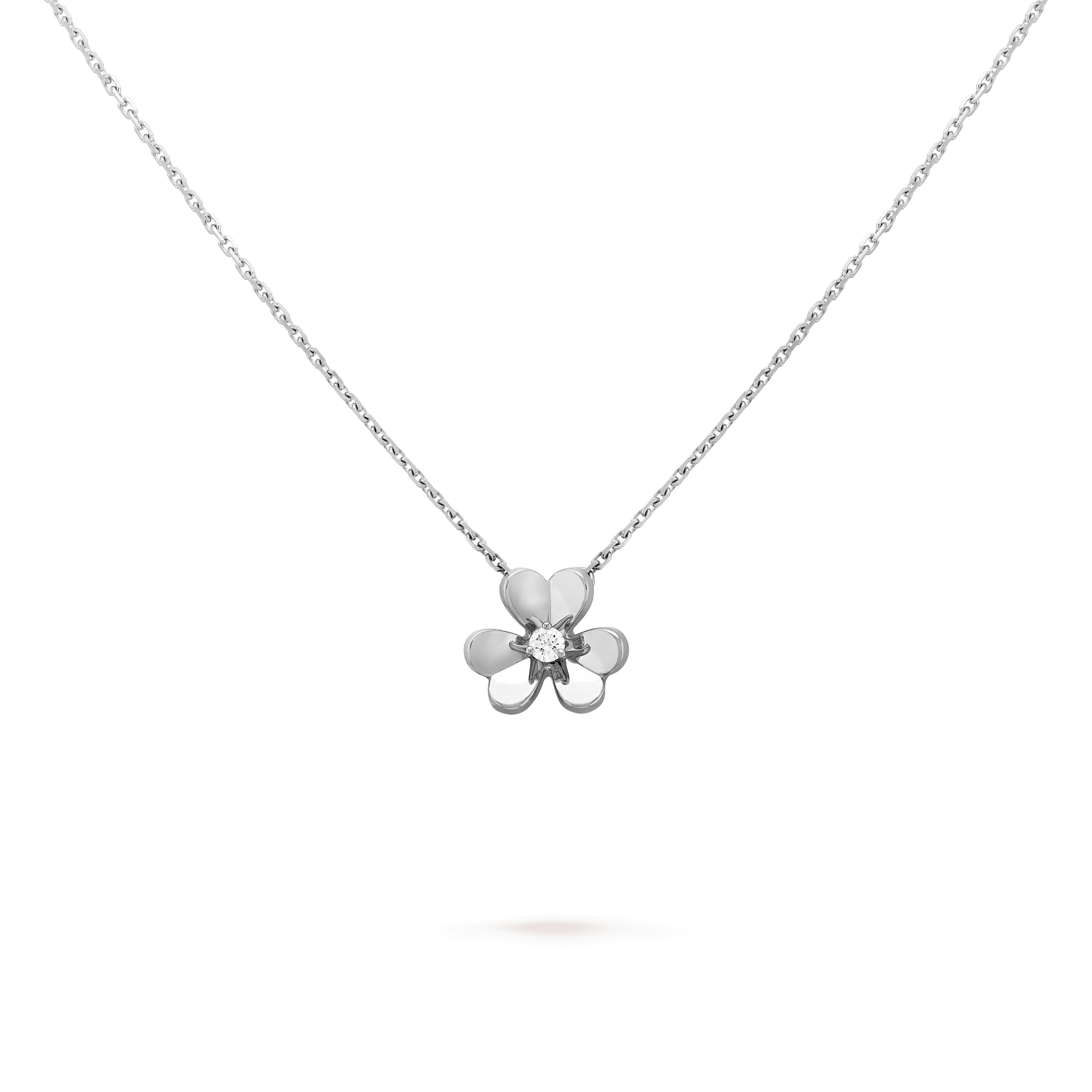 Frivole pendant, mini model — diamond, white gold — VCARP0J400