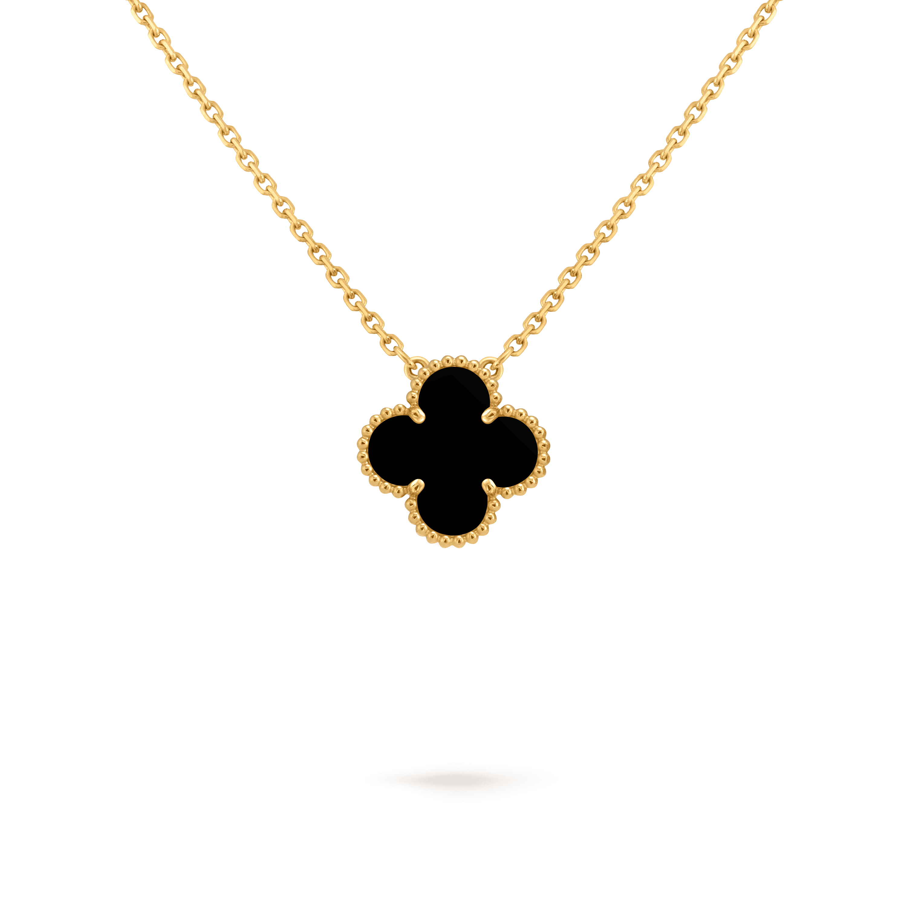 Vintage Alhambra pendant — onyx, yellow gold — VCARA45800