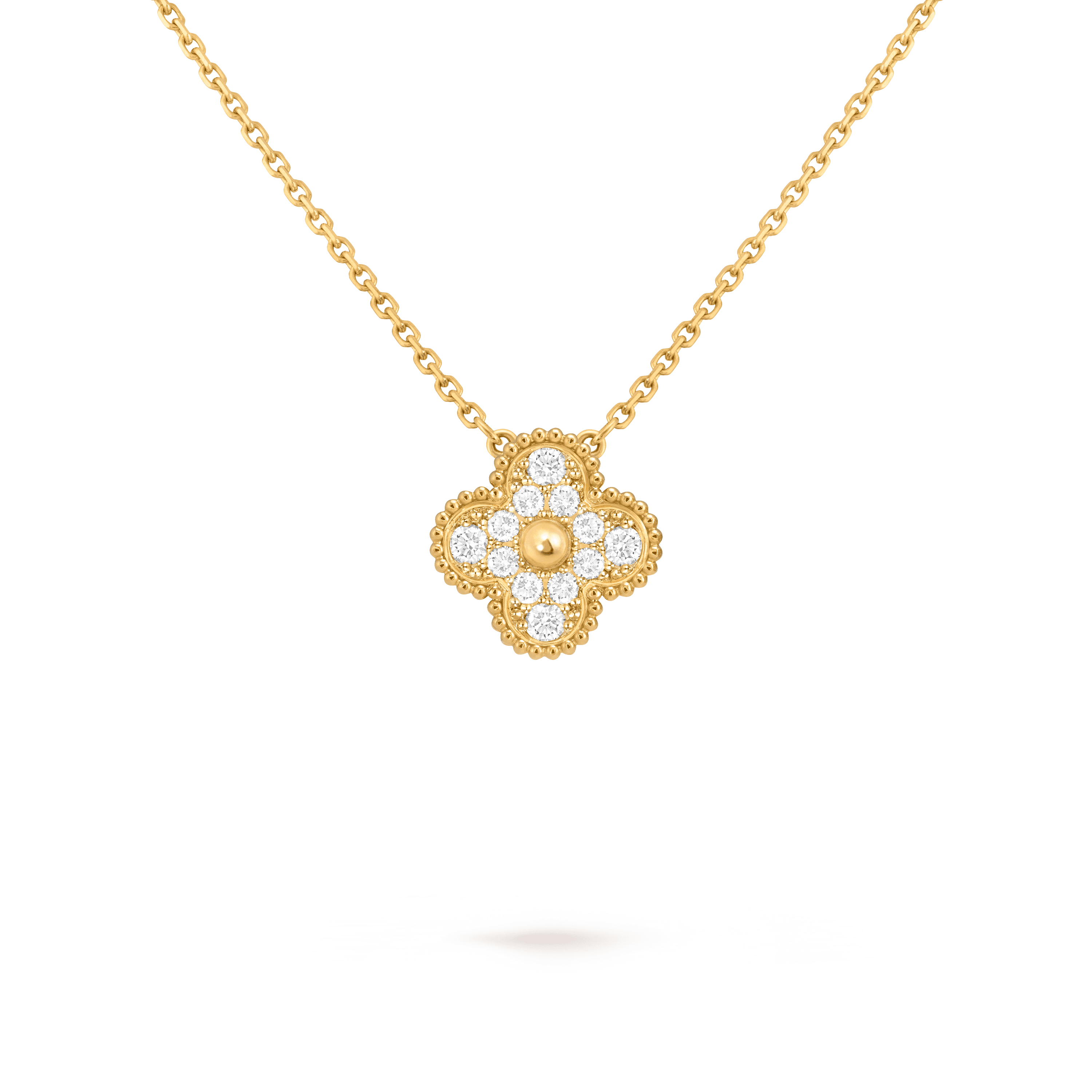 Vintage Alhambra pendant — diamond, yellow gold — VCARA45300