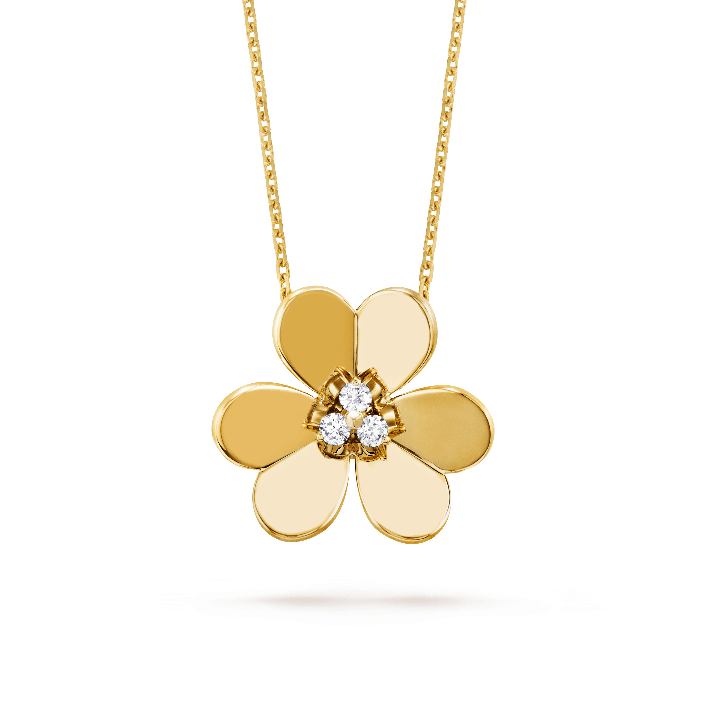 Frivole clip pendant, very large model — diamond, yellow gold — VCARP2DW00