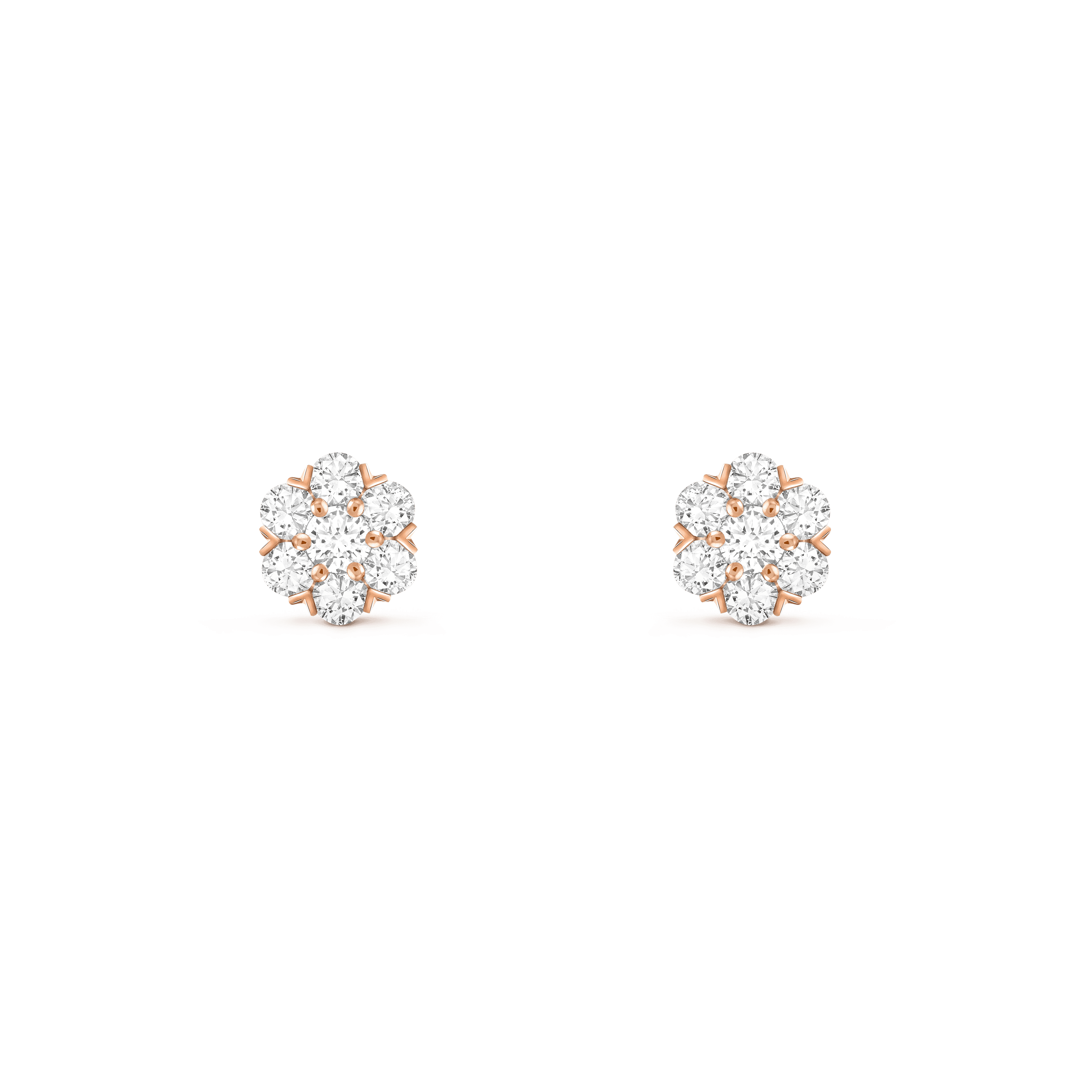 Fleurette earrings — diamond, rose gold — VCARPEBF00