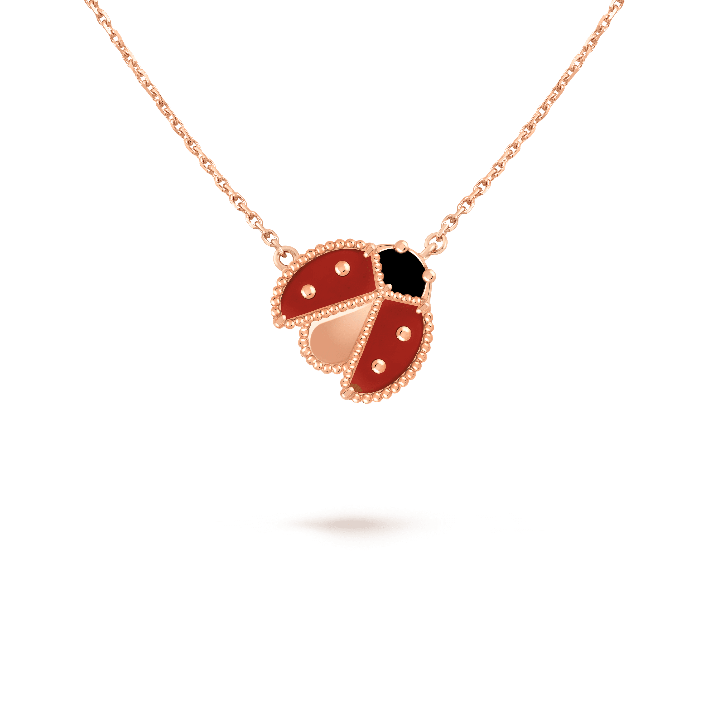 Lucky Spring pendant, open wings ladybug — VCARP9X000