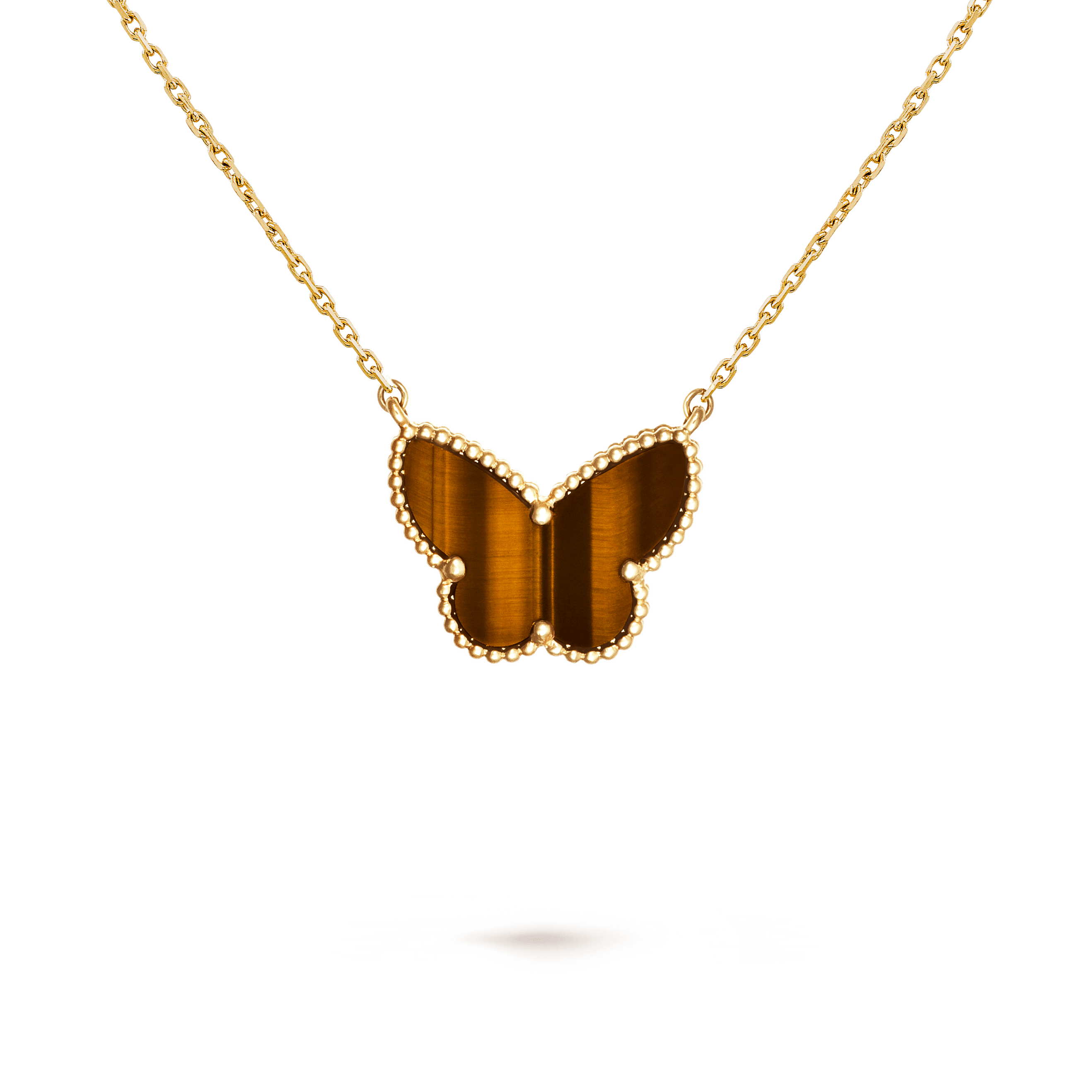 Lucky Alhambra butterfly pendant — yellow gold — VCARD98500